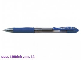 תמונה של מוצר עט ג'ל עם לחצן פיילוט Pilot G2 - כחול 1.0 מ"מ