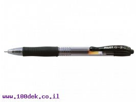 תמונה של מוצר עט ג'ל עם לחצן פיילוט Pilot G2 - שחור 1.0 מ"מ