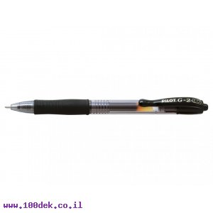עט ג'ל עם לחצן פיילוט Pilot G2 - שחור 1.0 מ"מ