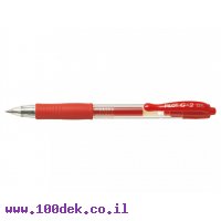 עט ג'ל עם לחצן פיילוט Pilot G2 - אדום 0.5 מ"מ