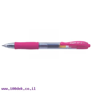 עט ג'ל עם לחצן פיילוט Pilot G2 - ורוד 0.5 מ"מ