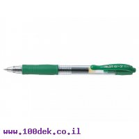 עט ג'ל עם לחצן פיילוט Pilot G2 - ירוק 0.5 מ"מ