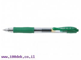 תמונה של מוצר עט ג'ל עם לחצן פיילוט Pilot G2 - ירוק 0.5 מ"מ