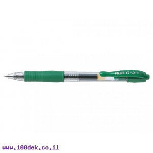 עט ג'ל עם לחצן פיילוט Pilot G2 - ירוק 0.5 מ"מ