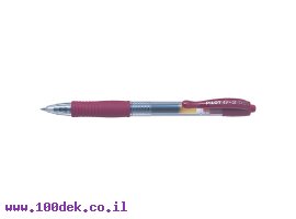 תמונה של מוצר עט ג'ל עם לחצן פיילוט Pilot G2 - מג'נטה 0.5 מ"מ