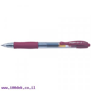 עט ג'ל עם לחצן פיילוט Pilot G2 - מג'נטה 0.5 מ"מ