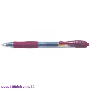 עט ג'ל עם לחצן פיילוט Pilot G2 - מג'נטה 0.5 מ"מ