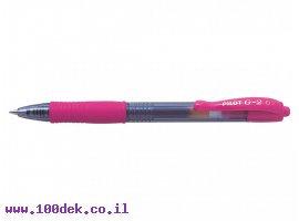 תמונה של מוצר עט ג'ל עם לחצן פיילוט Pilot G2 - ורוד 0.7 מ"מ