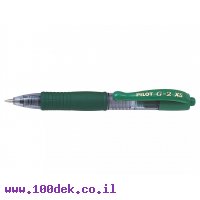 עט ג'ל מיני עם לחצן Pilot G-2 PIXIE - ירוק 0.7 מ"מ
