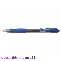 עט ג'ל עם לחצן פיילוט Pilot G2 - כחול 0.7 מ"מ