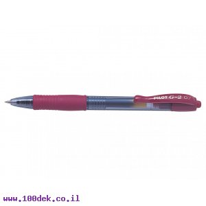 עט ג'ל עם לחצן פיילוט Pilot G2 - מג'נטה 0.7 מ"מ