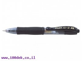 תמונה של מוצר עט ג'ל מיני עם לחצן פיילוט Pilot G2 PIXIE - שחור 0.7 מ"מ