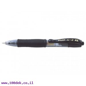 עט ג'ל מיני עם לחצן פיילוט Pilot G2 PIXIE - שחור 0.7 מ"מ