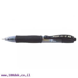 עט ג'ל מיני עם לחצן פיילוט Pilot G2 PIXIE - שחור 0.7 מ"מ
