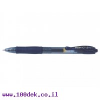 עט ג'ל עם לחצן פיילוט Pilot G2 - שחור/כחול 0.7 מ"מ