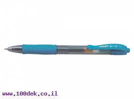 תמונה של מוצר עט ג'ל עם לחצן פיילוט Pilot G2 - תכלת 0.7 מ"מ
