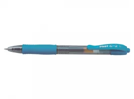 תמונה של מוצר עט ג'ל עם לחצן פיילוט Pilot G2 - תכלת 0.7 מ"מ