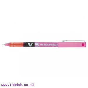 עט ראש סיכה פיילוט Pilot V5 הקלאסי - ורוד פסטל 0.5 מ"מ