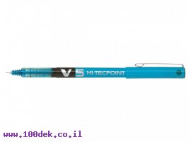 תמונה של מוצר עט ראש סיכה פיילוט Pilot V5 הקלאסי - תכלת פסטל 0.5 מ"מ