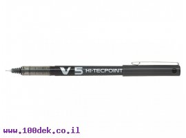 תמונה של מוצר עט ראש סיכה פיילוט Pilot V5 הקלאסי - שחור 0.5 מ"מ