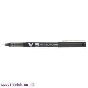 עט ראש סיכה פיילוט Pilot V5 הקלאסי - שחור 0.5 מ"מ
