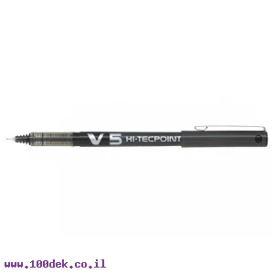 עט ראש סיכה פיילוט Pilot V5 הקלאסי - שחור 0.5 מ"מ