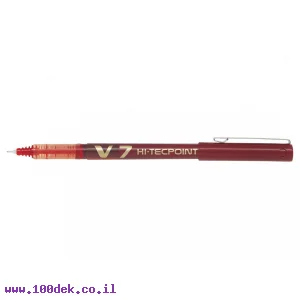 עט ראש סיכה פיילוט Pilot V7 הקלאסי - אדום 0.7 מ"מ