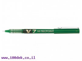תמונה של מוצר עט ראש סיכה פיילוט Pilot V7 הקלאסי - ירוק 0.7 מ"מ
