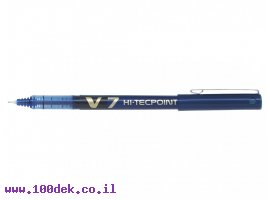 תמונה של מוצר עט ראש סיכה פיילוט Pilot V7 הקלאסי - כחול 0.7 מ"מ