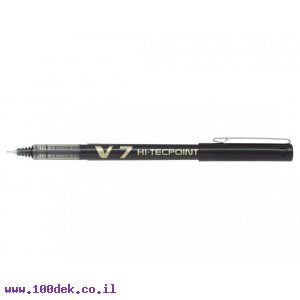 עט ראש סיכה פיילוט Pilot V7 הקלאסי - שחור 0.7 מ"מ