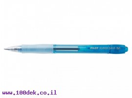 תמונה של מוצר עט כדורי עם לחצן פיילוט Pilot Super Grip - כחול נאון M