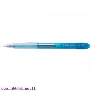 עט כדורי עם לחצן פיילוט Pilot Super Grip - כחול נאון M