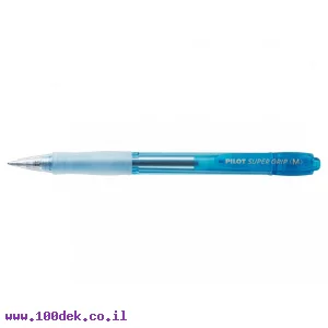 עט כדורי עם לחצן פיילוט Pilot Super Grip - כחול נאון M