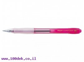 תמונה של מוצר עט כדורי עם לחצן פיילוט Pilot Super Grip - אדום נאון M