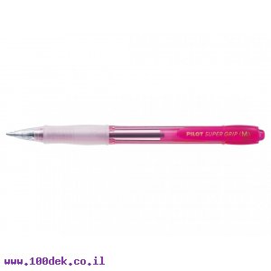 עט כדורי עם לחצן פיילוט Pilot Super Grip - אדום נאון M