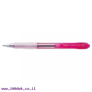 עט כדורי עם לחצן פיילוט Pilot Super Grip - אדום נאון M