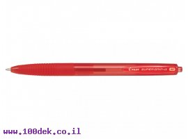תמונה של מוצר עט כדורי עם לחצן פיילוט Pilot Super Grip - אדום 1.0 M