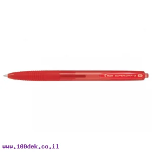 עט כדורי עם לחצן פיילוט Pilot Super Grip - אדום 1.0 M