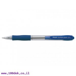 עט כדורי עם לחצן פיילוט Pilot Super Grip - כחול F