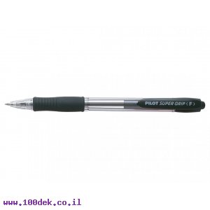 עט כדורי עם לחצן פיילוט Pilot Super Grip - שחור F