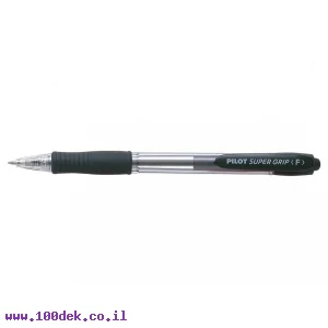 עט כדורי עם לחצן פיילוט Pilot Super Grip - שחור F
