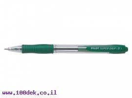 תמונה של מוצר עט כדורי עם לחצן פיילוט Pilot Super Grip - ירוק F