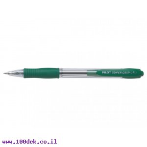עט כדורי עם לחצן פיילוט Pilot Super Grip - ירוק F