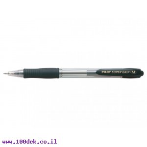 עט כדורי עם לחצן פיילוט Pilot Super Grip - שחור M