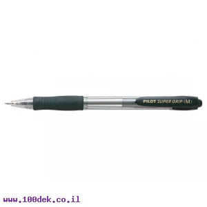 עט כדורי עם לחצן פיילוט Pilot Super Grip - שחור M