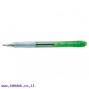 עט כדורי עם לחצן פיילוט Pilot Super Grip - ירוק נאון F