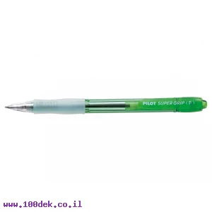 עט כדורי עם לחצן פיילוט Pilot Super Grip - ירוק נאון F