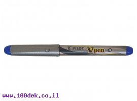 תמונה של מוצר עט נובע חד פעמי פיילוט Pilot V-PEN Silver - כחול