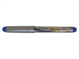תמונה של מוצר עט נובע חד פעמי פיילוט Pilot V-PEN Silver - כחול