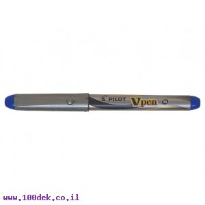 עט נובע חד פעמי פיילוט Pilot V-PEN Silver - כחול